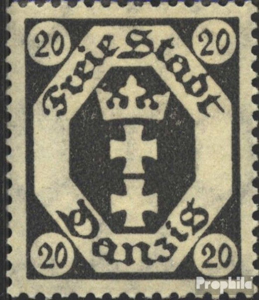 Briefmarken Danzig 1921 Mi 76 postfrisch Wappen