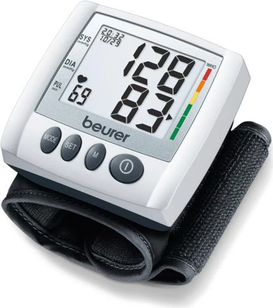 BEURER Misuratore di pressione da polso 3x40Memoria LCD argento BC 30