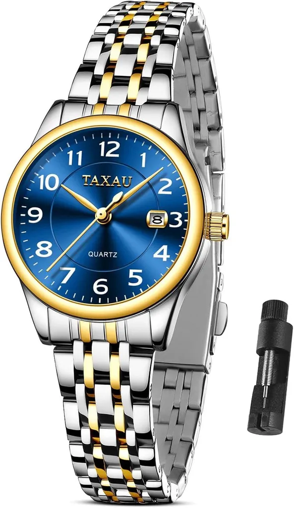 Orologio Classico Donna al Quarzo - Design Semplice Impermeabile Gold