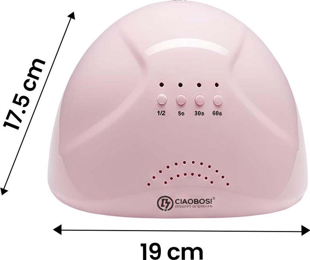 Avizar, UV-LED-Nagellampe 19 W mit automatischem Sensor, Rosa