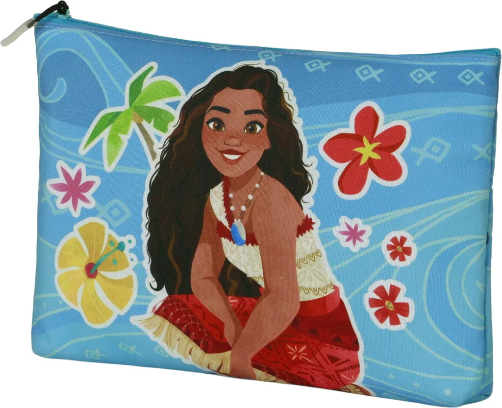 Trousse Moana Sea Bleue avec Compartiment Zippé et Design Karactermania