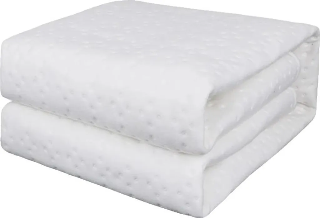 Plaid chauffant électrique 160x130cm blanc à température adaptable