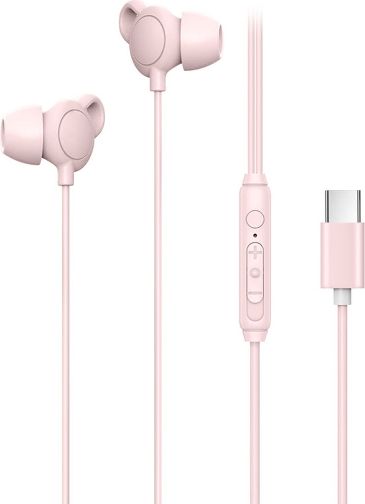 In-Ear-Kopfhörer mit Kabel, Geräuschunterdrückung, superkomfortabel, einstellbare Mikrofonlautstärke, 3,5 mm/Typ C, HiFi-Sound, Ohrhörer