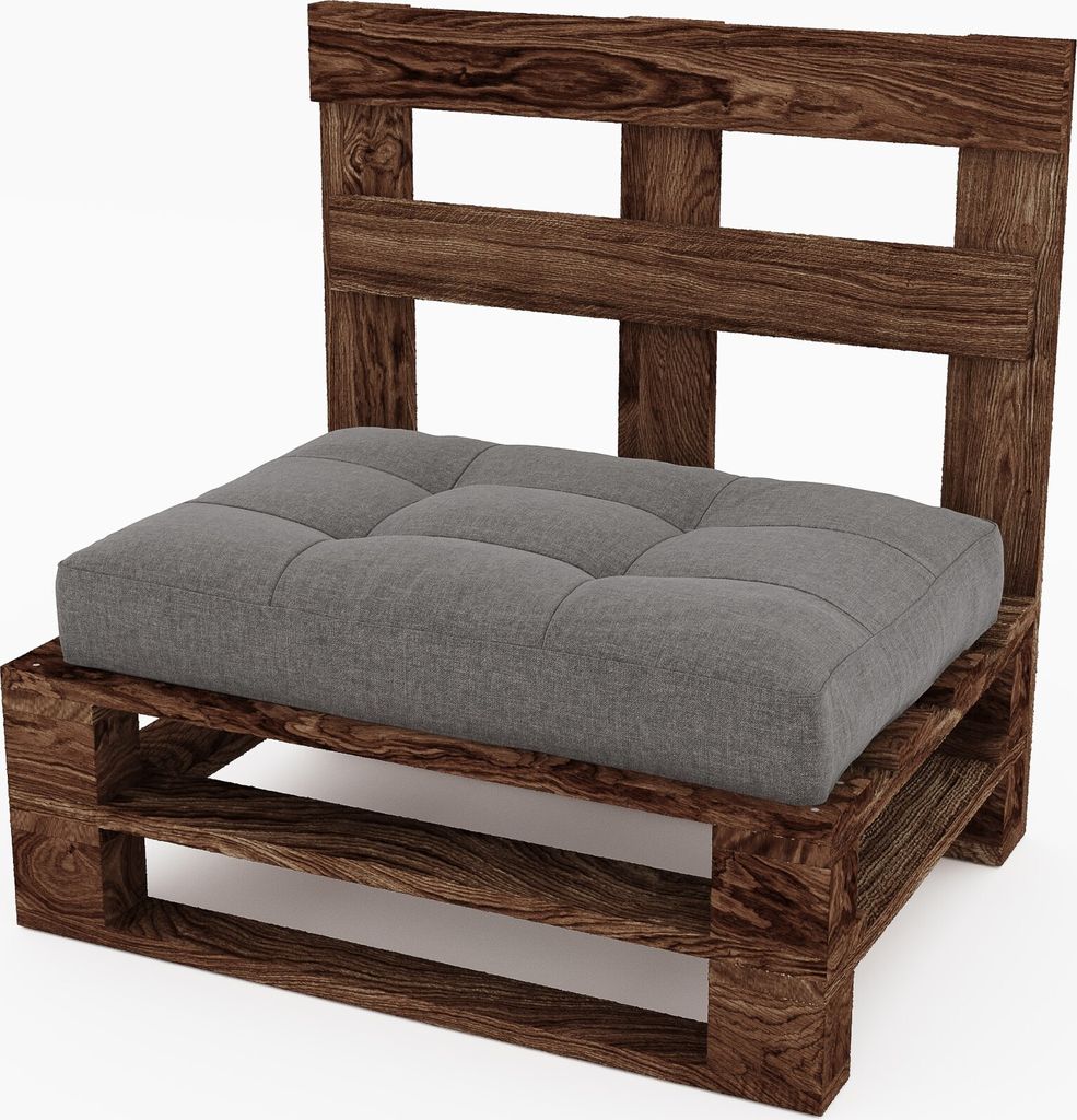 Lermowood Palettenmöbel Mpe Bank 80 x 80 cm Eiche | Europaletten Indoor und Outdoor Lounge Gartenmöbel Holz Gartenmöbel Set Lounge Möbel Terras...