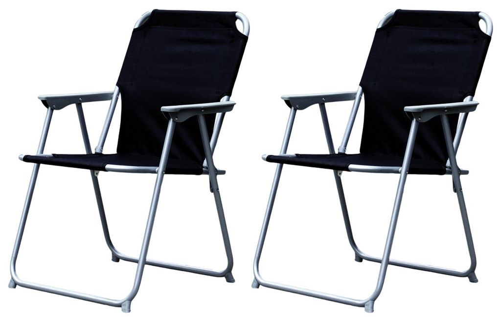 2'er set chaise de camping tissu Oxfort métal différentes Image du produit 