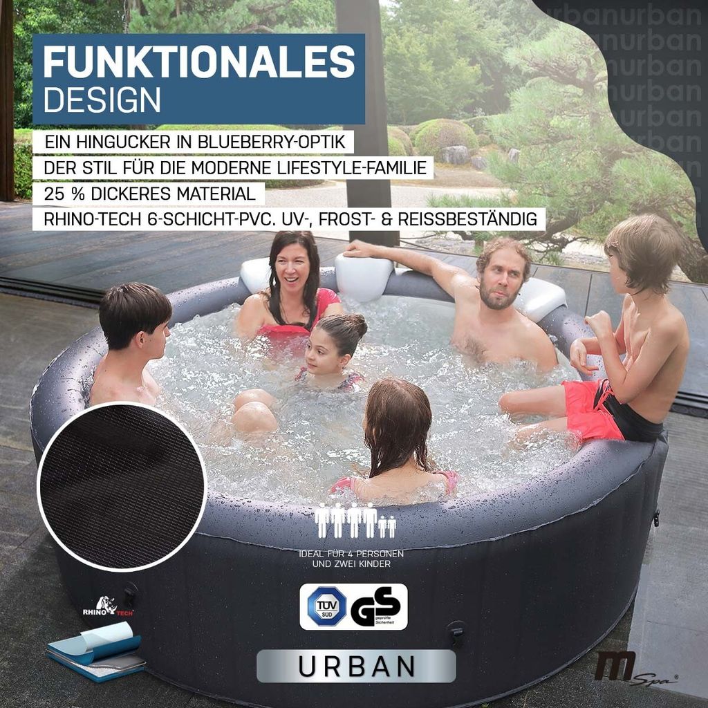 Miweba MSpa aufblasbarer Whirlpool Urban Rimba U-RB061 - 6 Produktbild 2