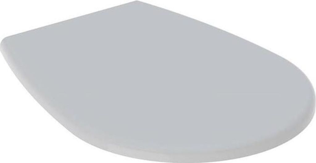 A light gray toilet seat with a lid, shown from a diagonal top-down perspective on a white background.