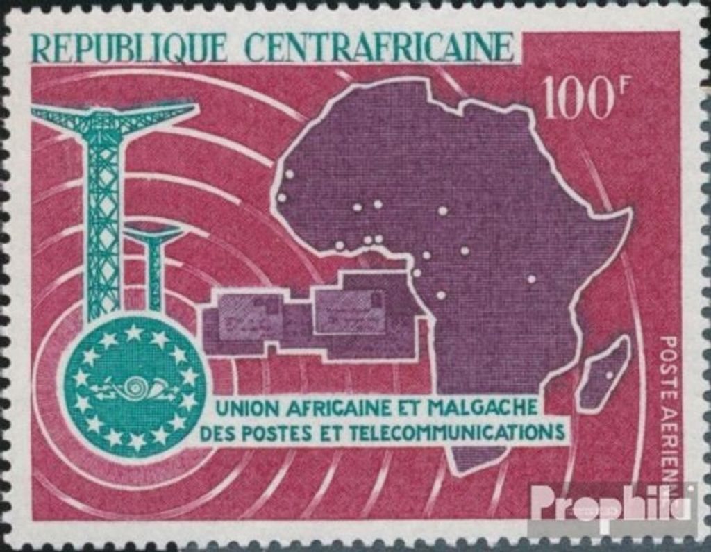 Briefmarken Zentralafrikanische Republik 1967 Mi 130 (kompl.Ausg.) postfrisch Post und Fernmeldeunion