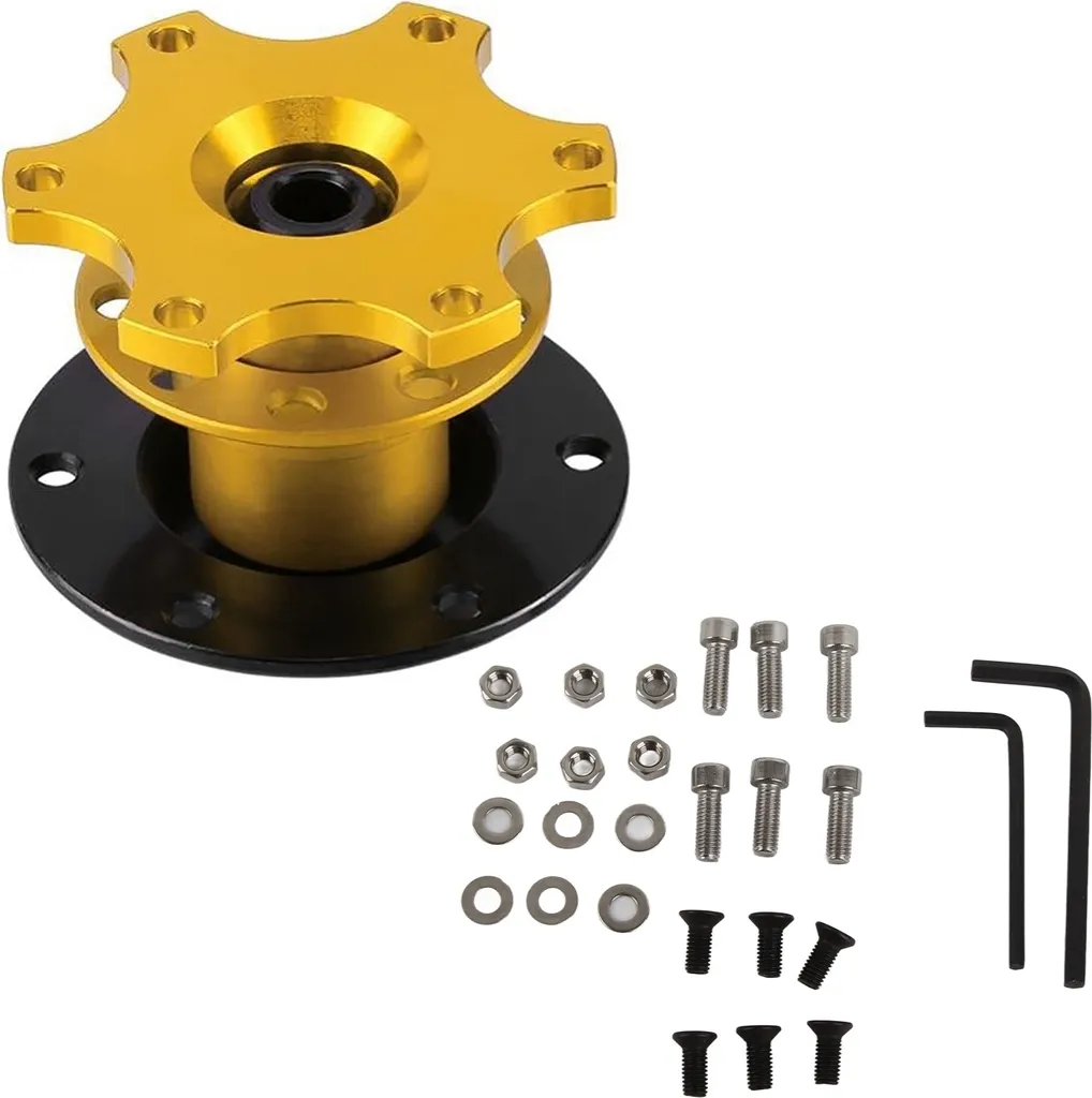 Golden Universal Car Steering Wheel Hub Adapter Quick Release Racing Adapter Snap Off Boss Kit