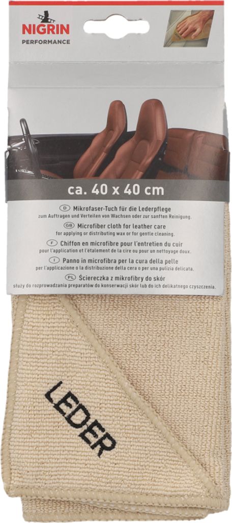 NIGRIN Performance Microfaser-Tuch Leder (40x40cm) Produktbild 