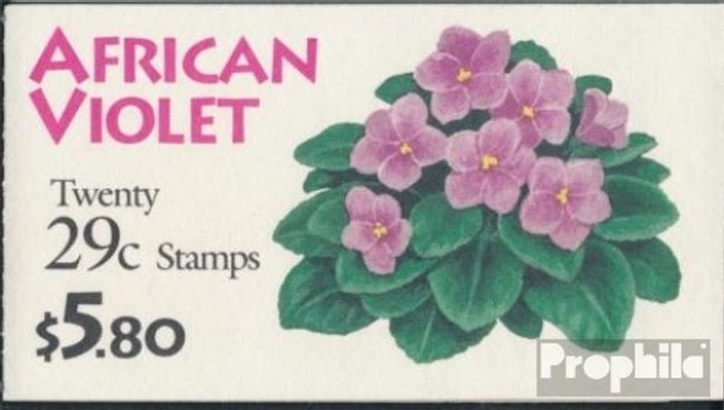 Briefmarken USA 1993 Mi MH0-167 (kompl.Ausg.) postfrisch Usambara-Veilchen