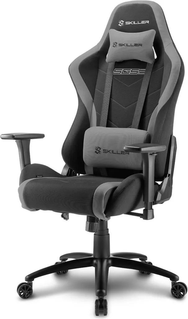 Siège PC Gaming Rembourré Sharkoon SKILLER SGS2 Ergonomique Gris/Noir