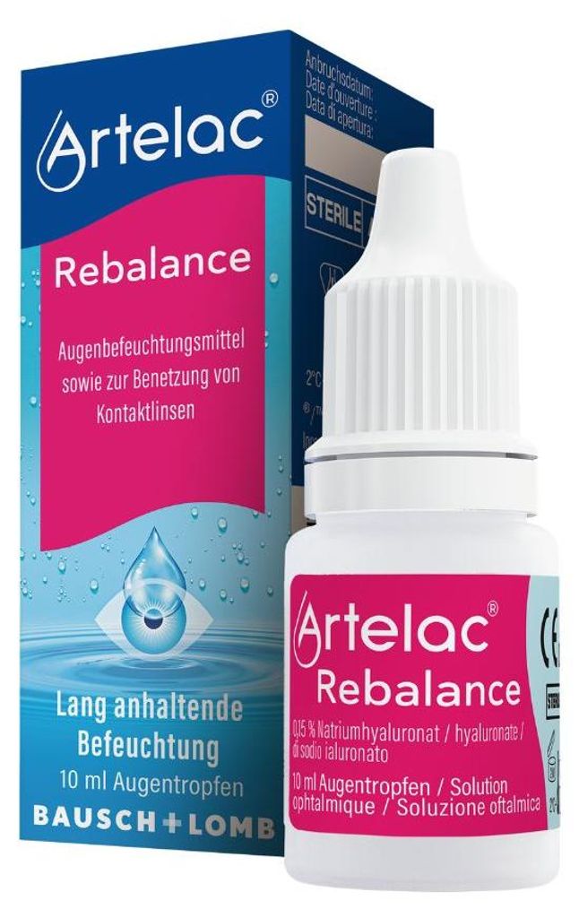 Artelac Rebalance Augentropfen Tropfflasche, 10 ml Lösung Produktbild 