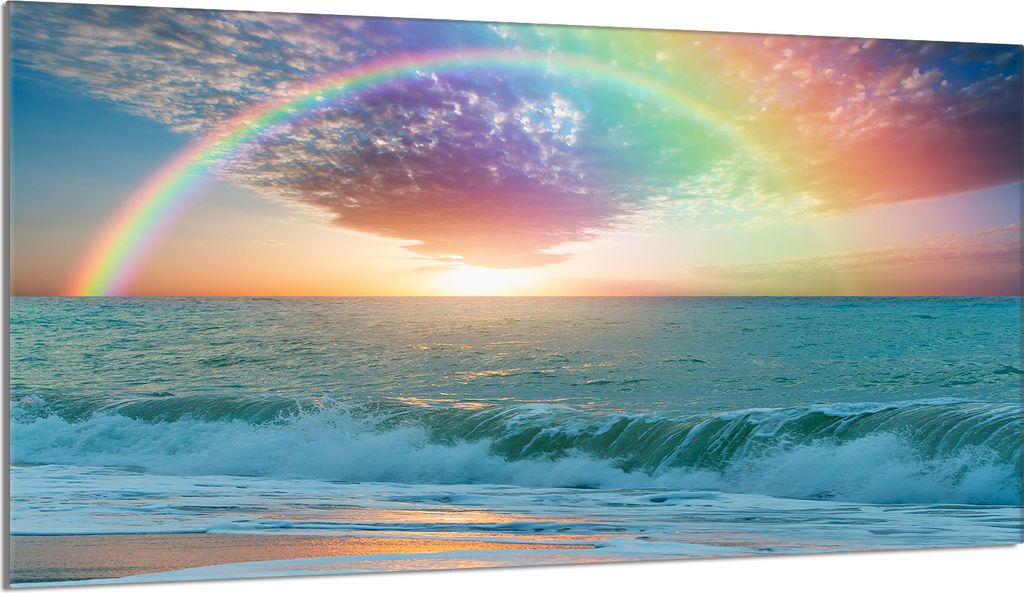 Glasschutzplatte für den Herd 90x52 Sea