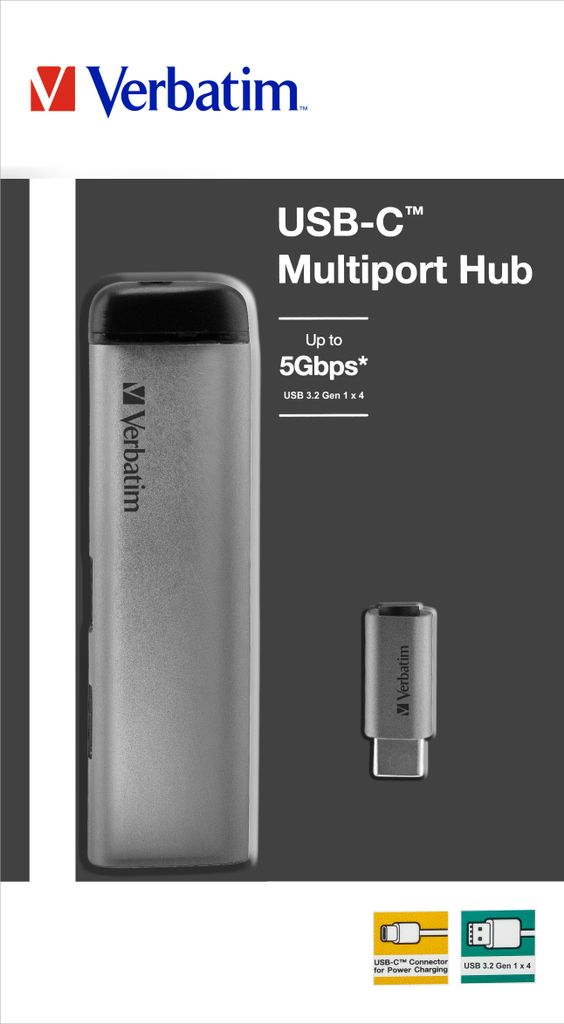 Verbatim USB-C Multiport-Hub 4-Port USB 3.2 Gen 1, USB 3.2 Produktbild 
