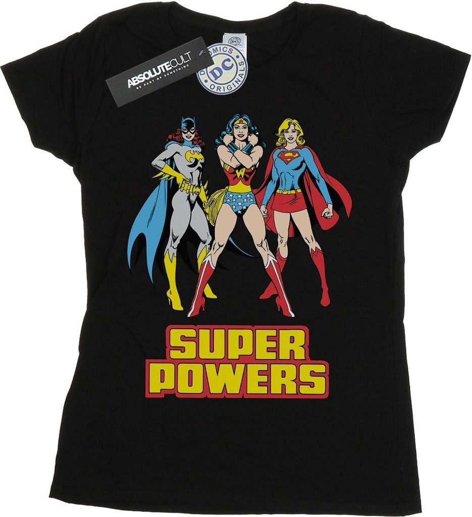 DC Comics - "Super Power" T-Shirt für Damen BI48433 (S) (Schwarz)