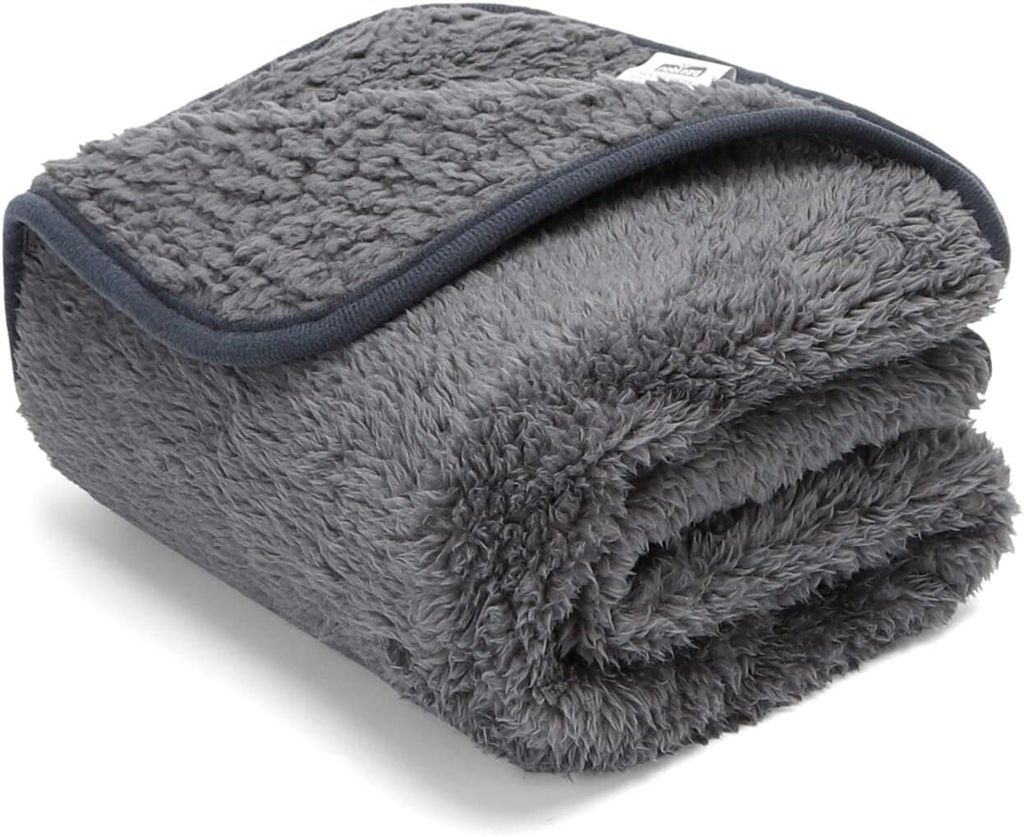 Nobleza Hundedecke Weiche Fleecedecke Waschbare Deck für Haustier Hunde Katzen Welpen Weiche Warme Matte, Grau 120 * 100cm