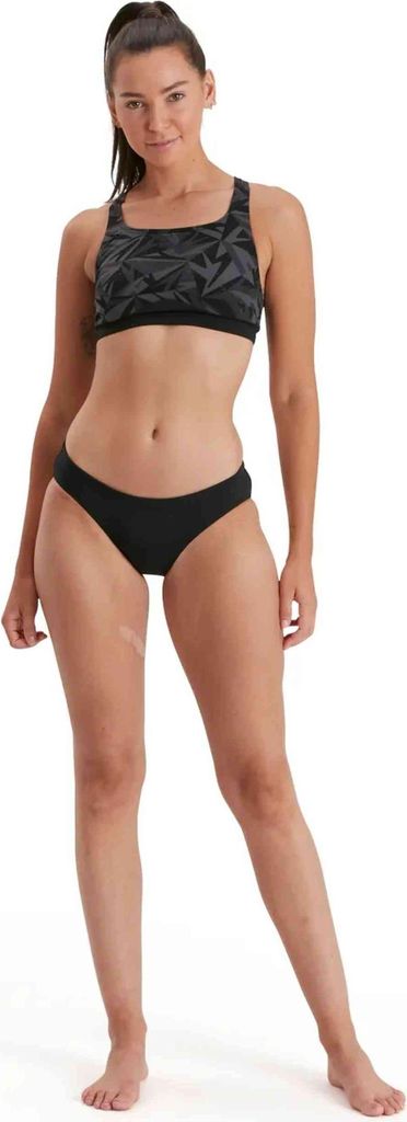 Speedo Hyperboom Bikini Damen schwarz chlorbeständig, Produktbild 