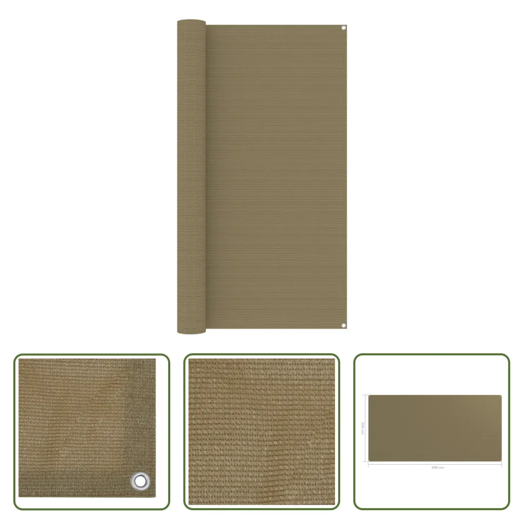 Tapis de tente résistant 200x400 cm avec œillets de fixation