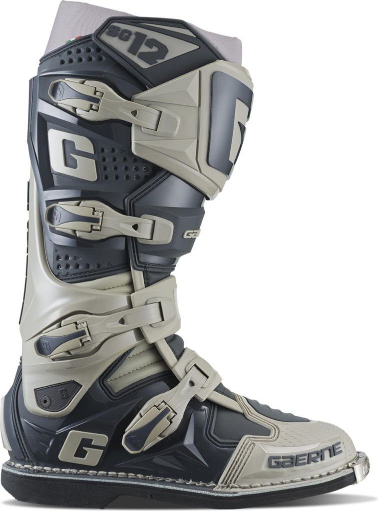 Buty motocrossowe Gaerne SG12, szare, rozmiar 43 Zdjęcie produktu 