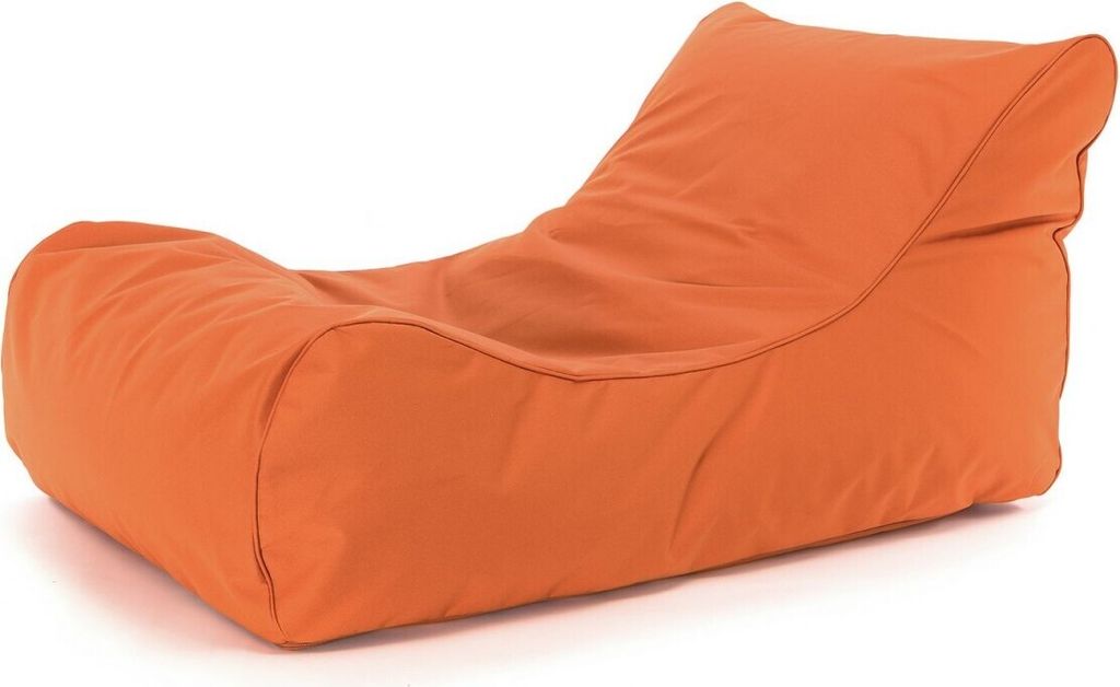 Ecopuf Master Outdoor Sitzsack wasserfest für Garten, Balkon & Terrasse, Farbe: Orange