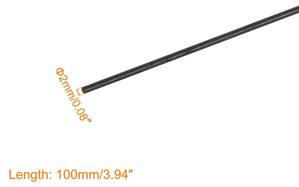 Paket von 12 Kohlefaser Stab fš¹r RC Flugzeug DIY Rohr Quadcopter Arm 2mmx100mm