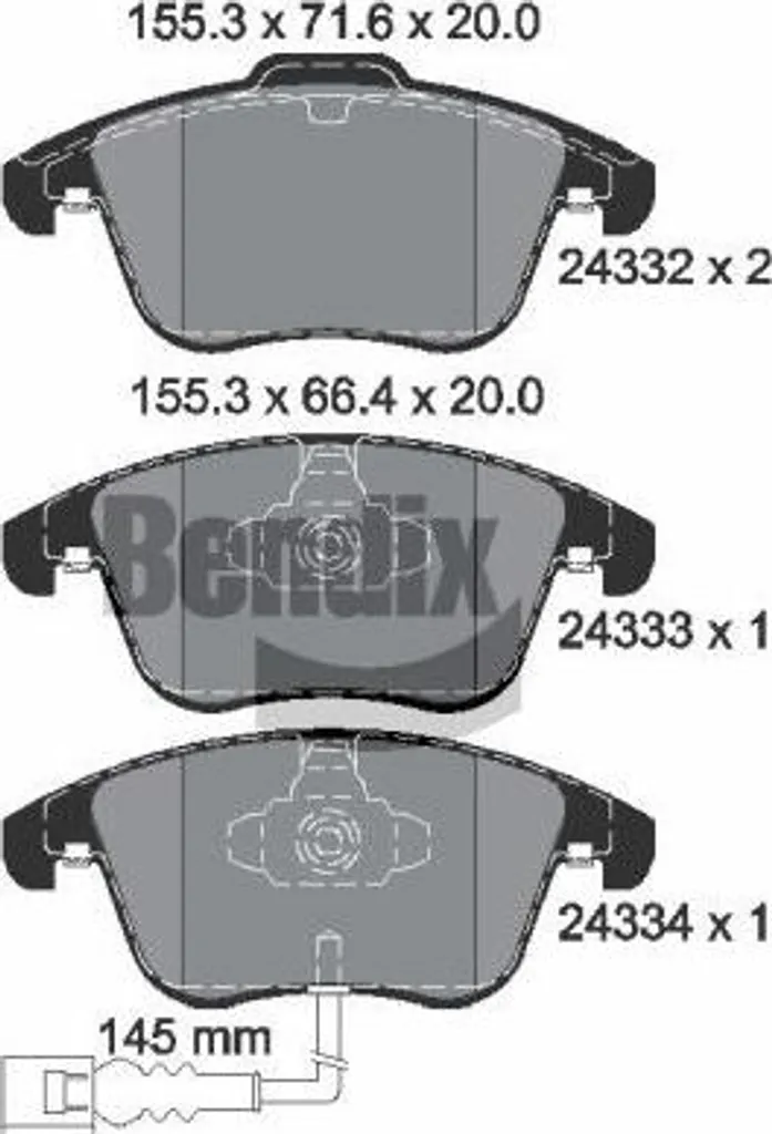 Finis les bruits de freinage avec les plaquettes BENDIX 5N0698151