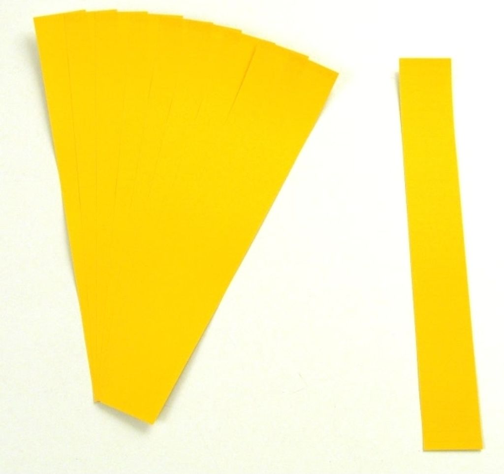 Einsteckkarten für 9,5mm Einsteckschiene 40x7,5mm VE=420 Stück gelb