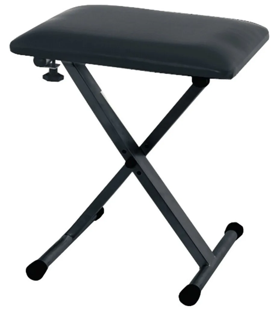 Chaise de piano GEWA 900530 noire en métal haute résistance et stable