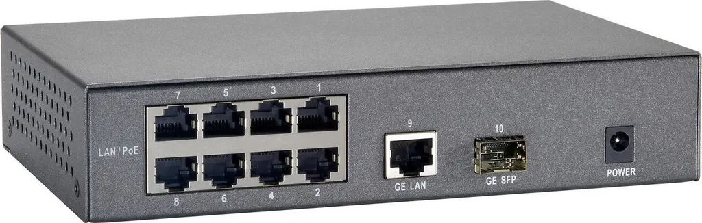 Commutateur Réseau PoE LevelOne avec 10 ports Ethernet et SFP Gigabit