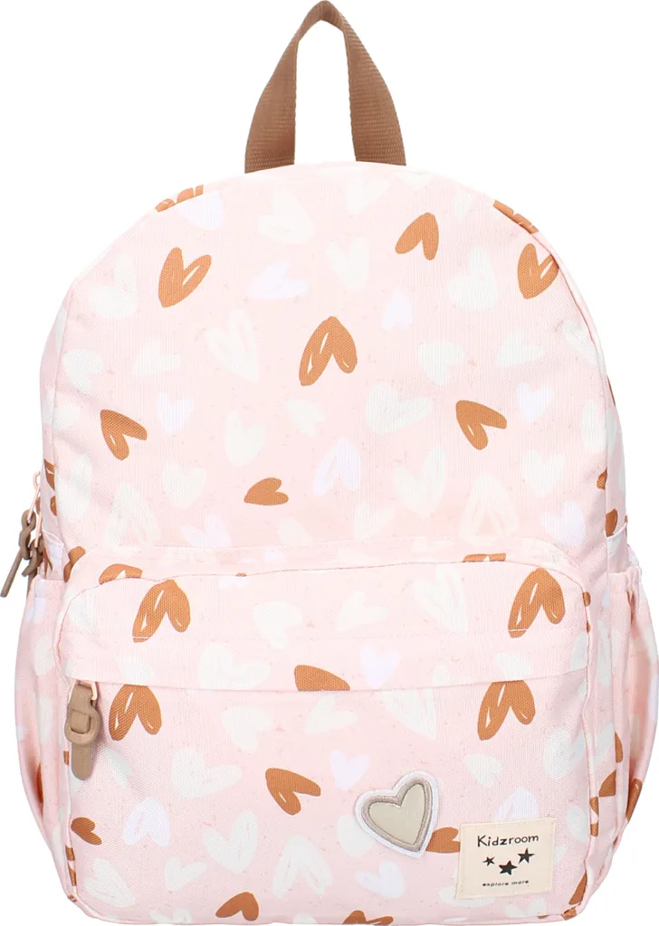 Sac à dos rose avec motif cœur allover Vadobag Turin léger et étanche