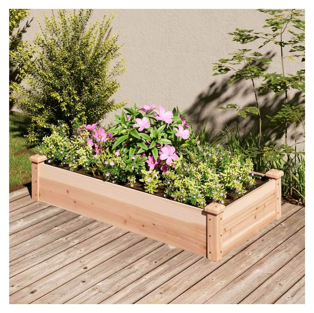 Hochbeet mit Einsatz 120x60x25cm aus massivem Tannenholz