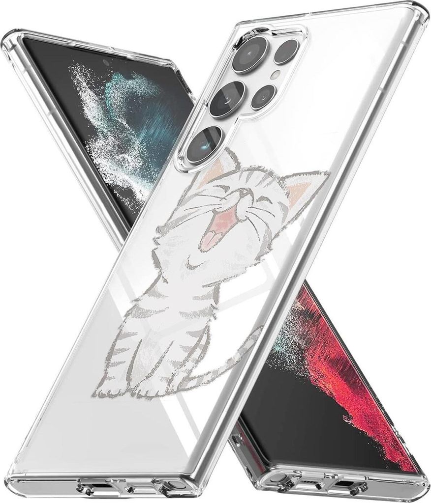 Conie Aufdruck Silikon Schutzhülle für Samsung Galaxy S22 Ultra Tasche Case Bild Cover Bumper TPU Hülle als Motiv 06