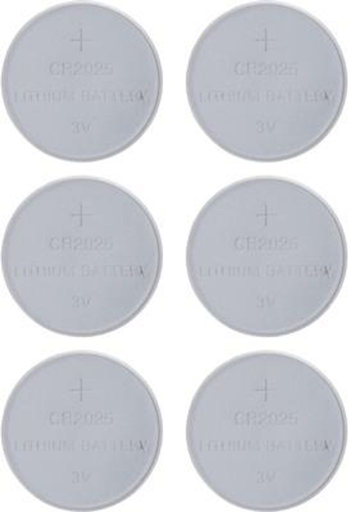 InLine CR2025 Knopfzellen, 3V Lithium, 6er Blister