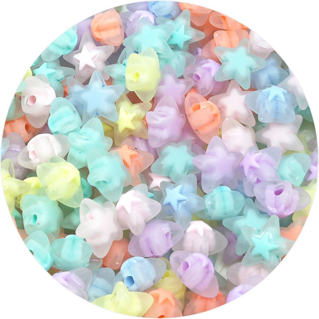 20pcs/Pack Lose Perle Creative Creative Eye Catching Accessoire Pentagram Form DIY Perlenschmuck Herstellung Handwerk-C