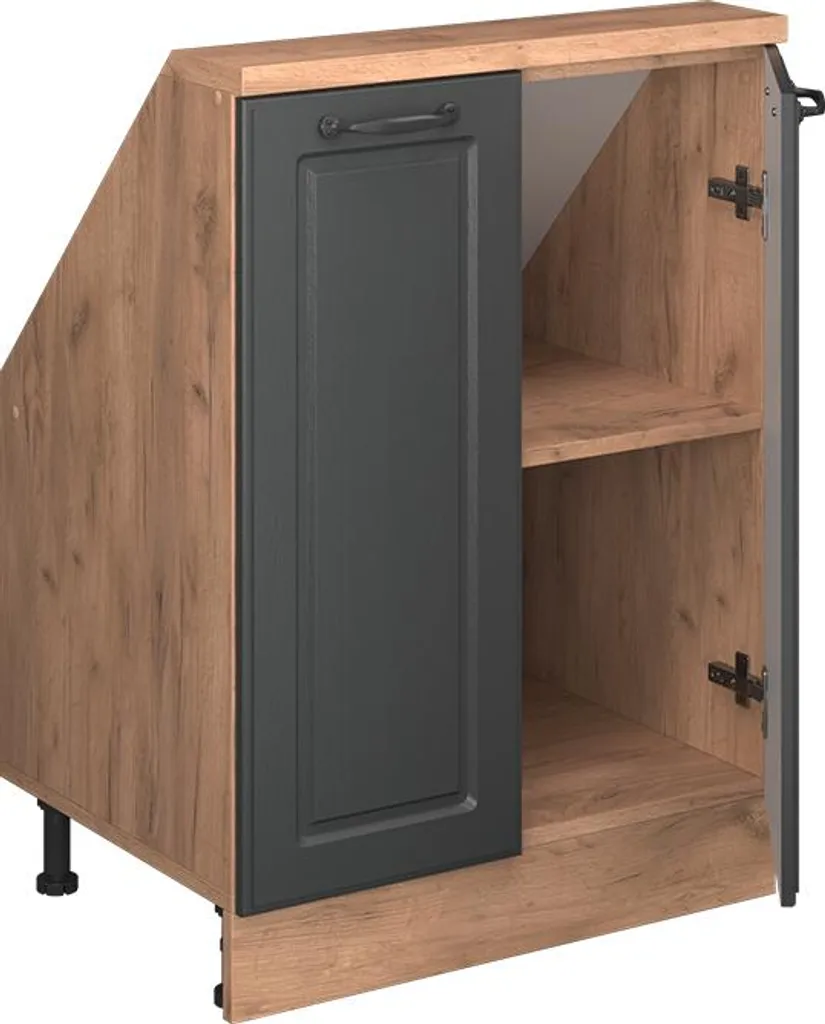Vicco Mobile Cucina R-Line 60 cm Antracite Oro Kraft Oak Offerta