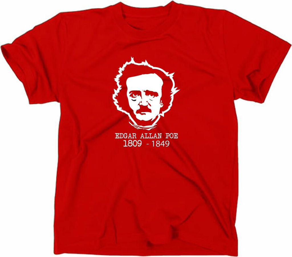 Styletex23 T-Shirt Edgar Allan Poe, rot, M
