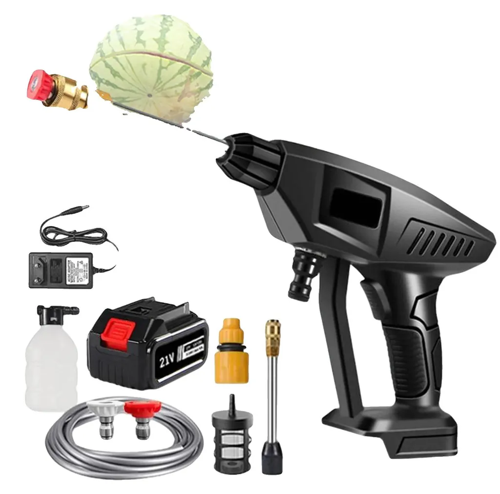 Nettoyeur Haute Pression Portable - Pistolet de Lavage Voiture 60 bars Noir