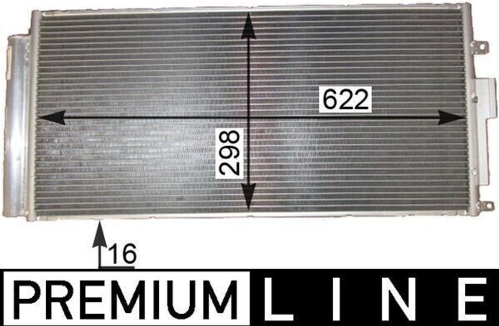 MAHLE AC 839 000P Kondensator Klimaanlage Klimakondensator für ABARTH 500 / 595 / 695 Schrägheck (312) +Trockner