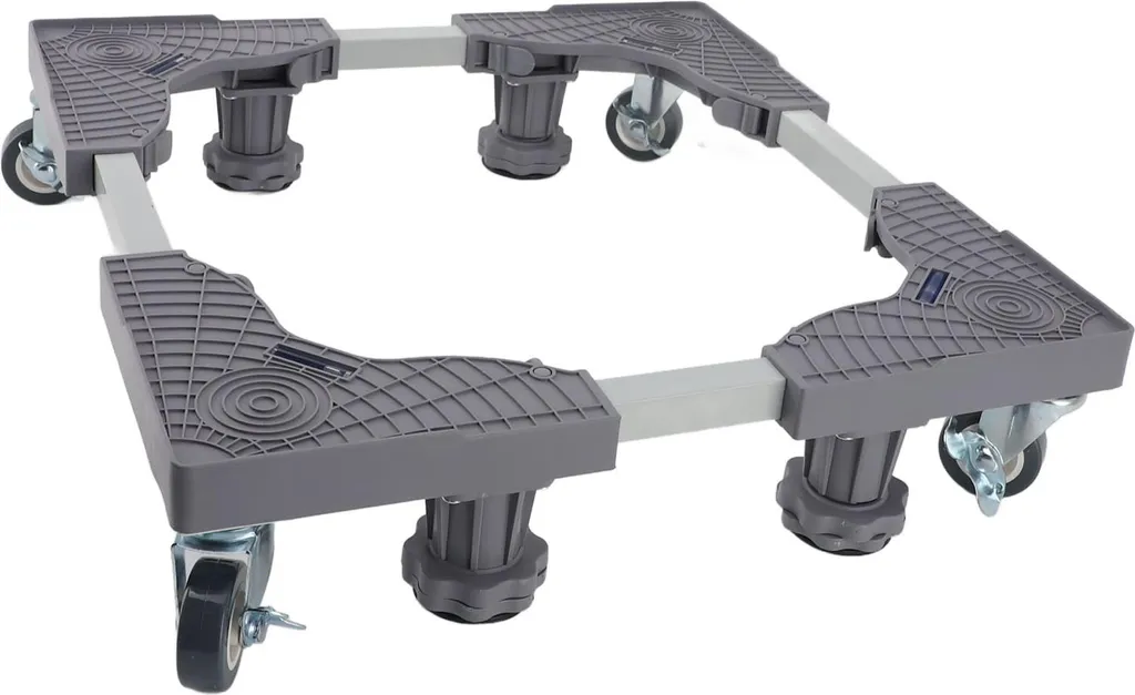 Support Lave-linge à Rouleau Mobile avec Pieds Réglables et Freinage - 4
