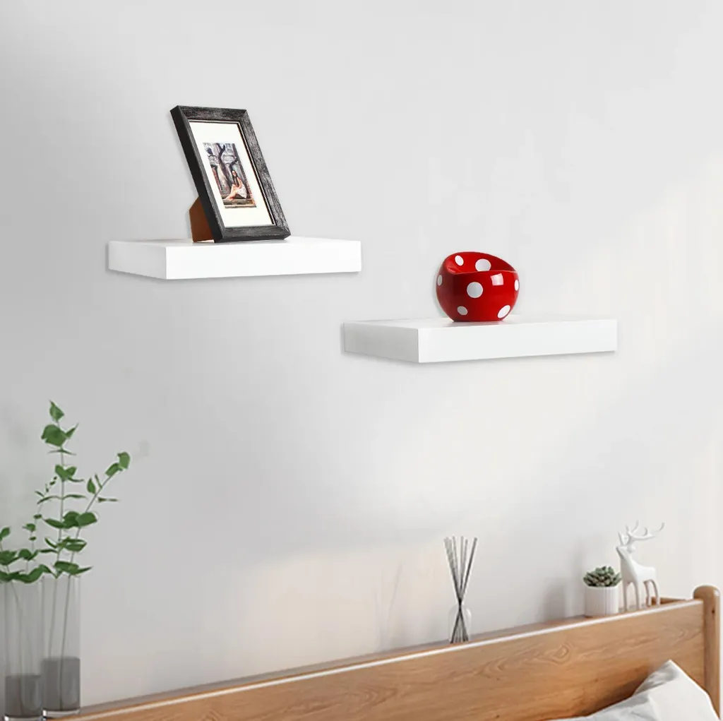 Arreda con le Mensole Blu Navy | Set 2 Pezzi Effetto Sospeso MDF - 4