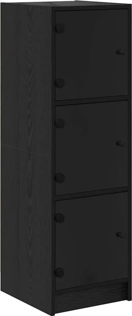 Lavagna nera look rovere 35 x 37 x 109 cm materiale a base di legno