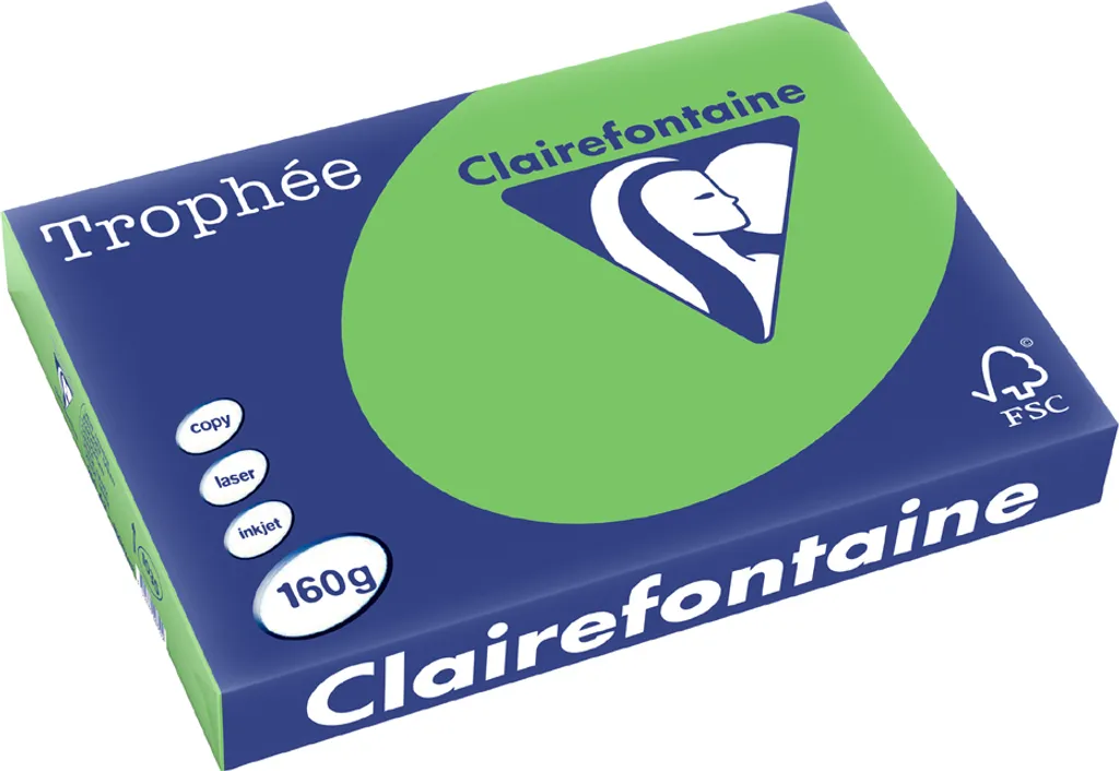 Carta Ecologica Clairefontaine Trophée A3 160g Rosso 1044C