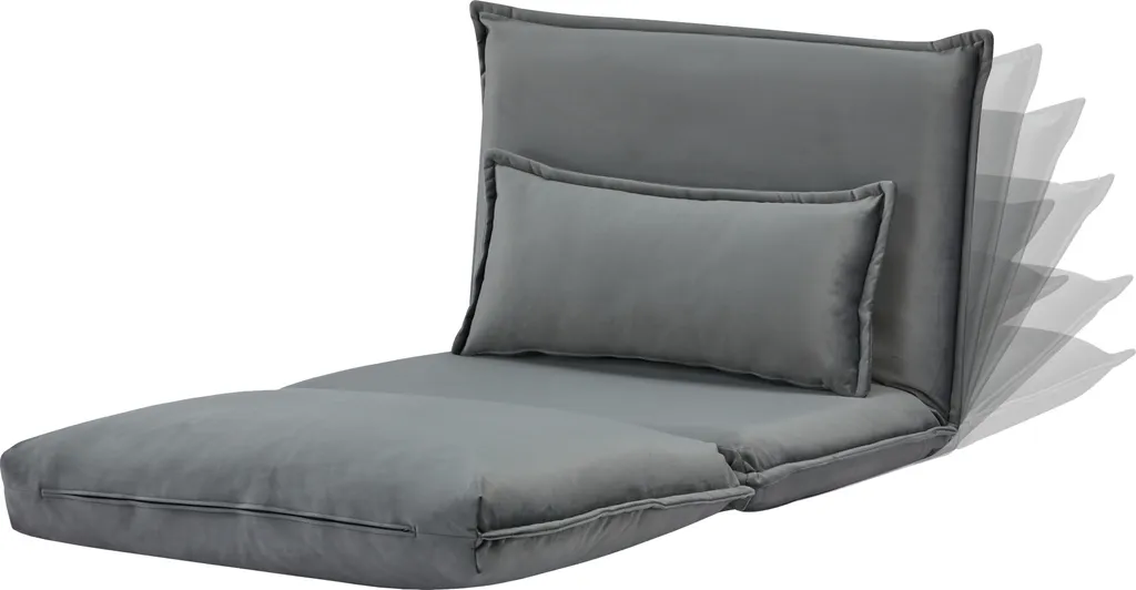 Lit d'appoint 1 place Umeå gris - Fauteuil modulable pour studio - 7