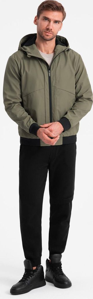 Ombre Clothing Übergangsjacke für Männer Jagne dunkles oliv S