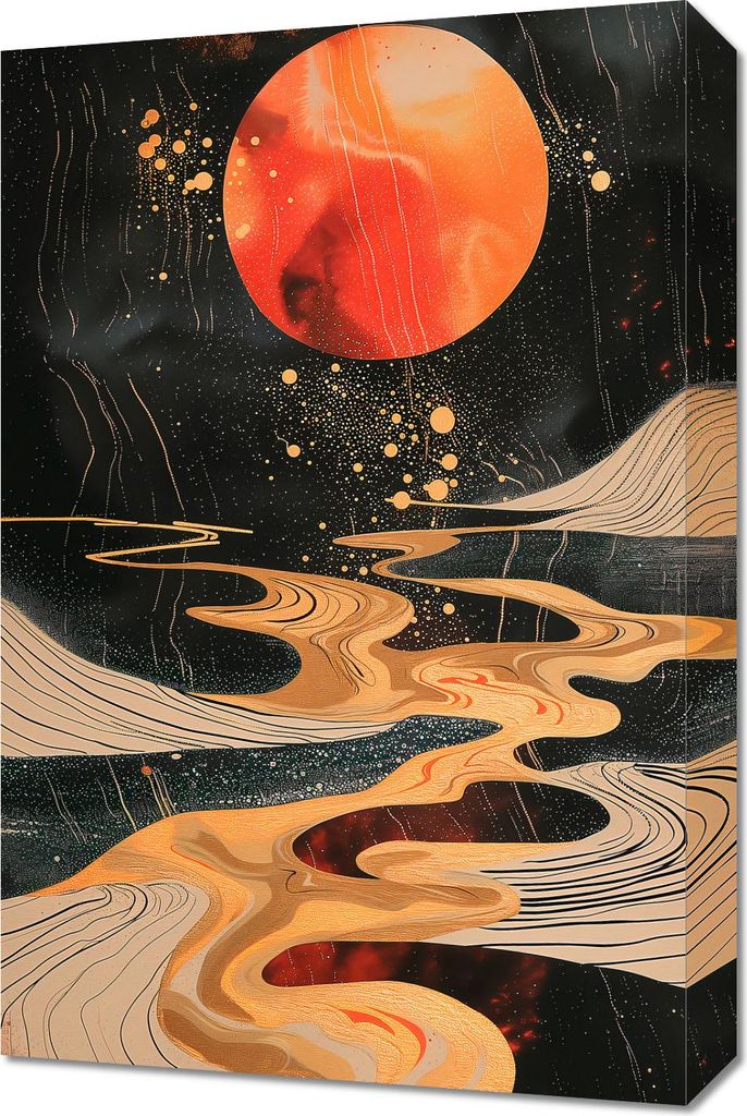 Bild 40x60cm Planetarischer Tanz