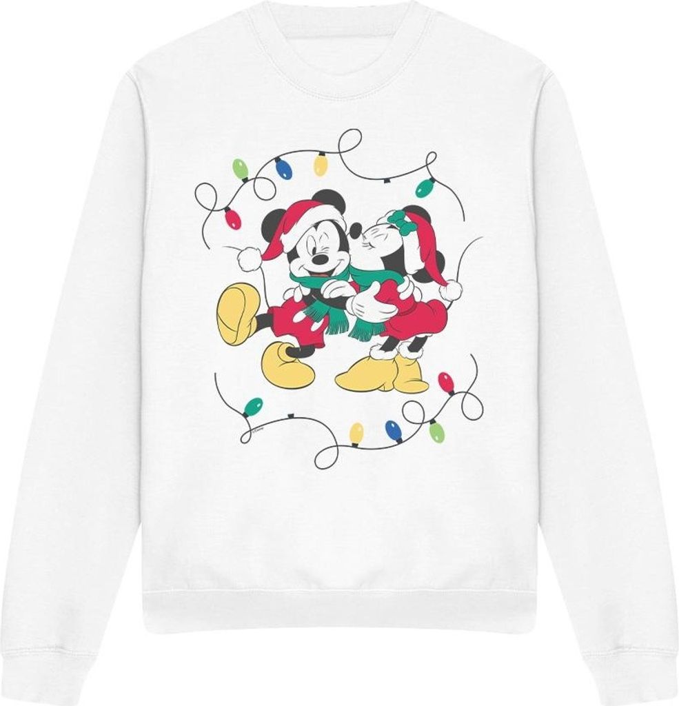 Disney - Sweatshirt für Herren/Damen Uni - weihnachtliches Design TV4799 (XL) (Weiß)
