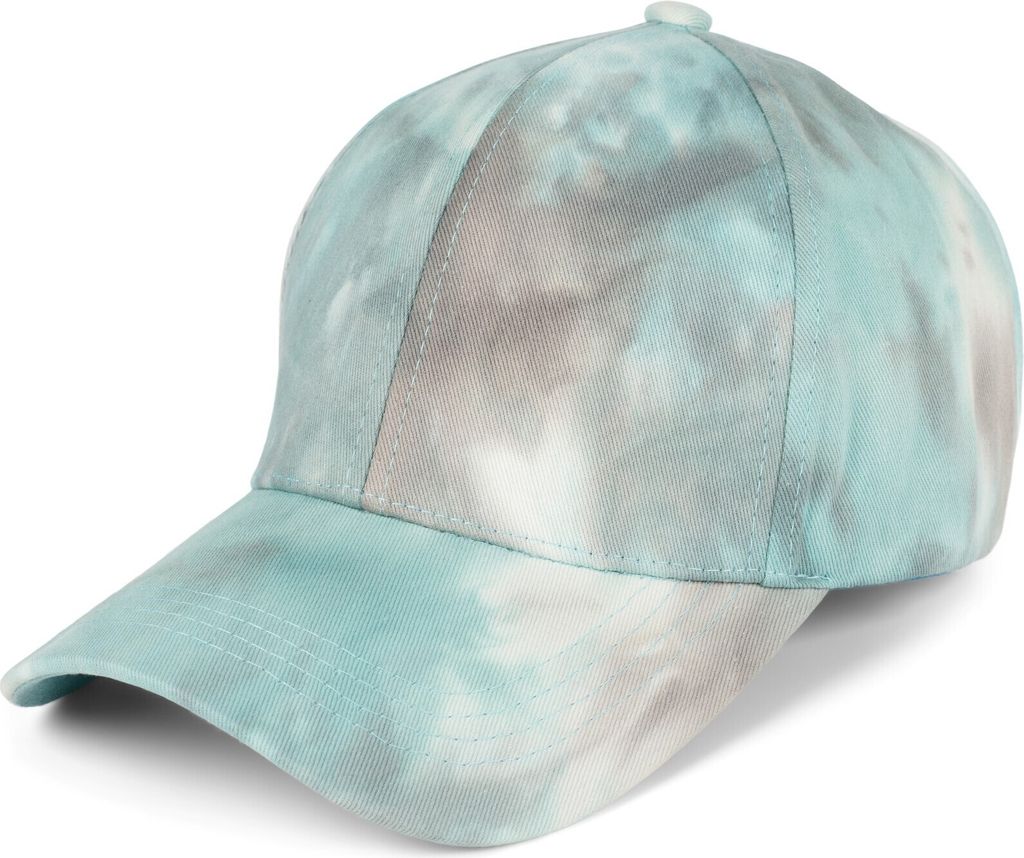 styleBREAKER Damen Baseball Cap mit Batik Muster | 6-Panel Sommer Basecap Baumwolle | Cappy mit Schirm verstellbar | Jedes Cap ein Unikat