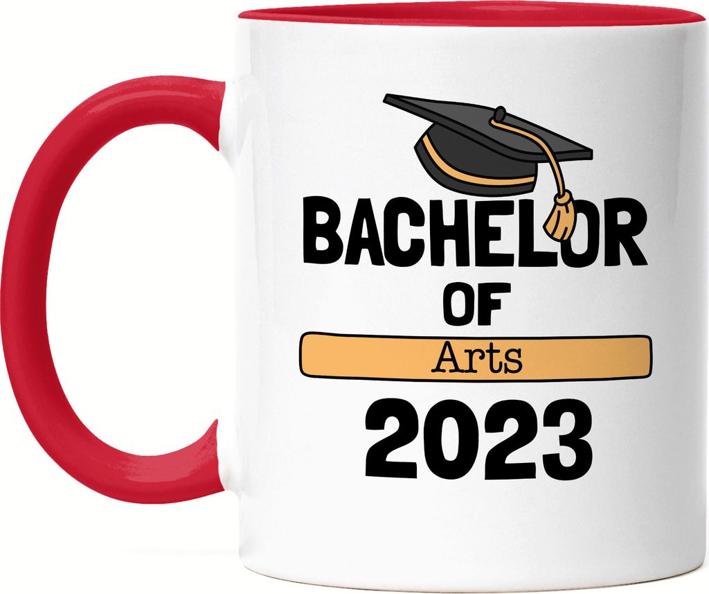 Bachelor of Arts 2023 Tasse Rot Studium Absolvent Abschluss Geschenk Bachelorabschluss Uni