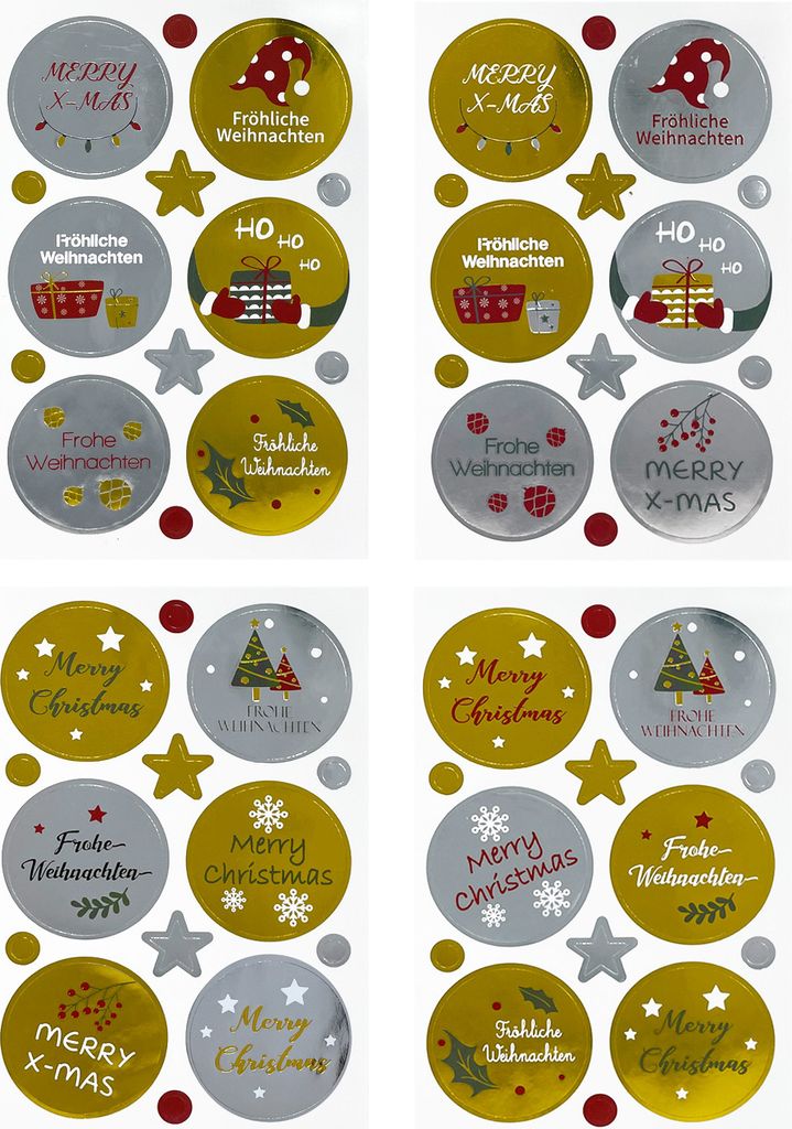 Oblique Unique 24 Weihnachtsgruß Sticker Frohe Weihnachten Produktbild 